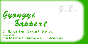 gyongyi bappert business card